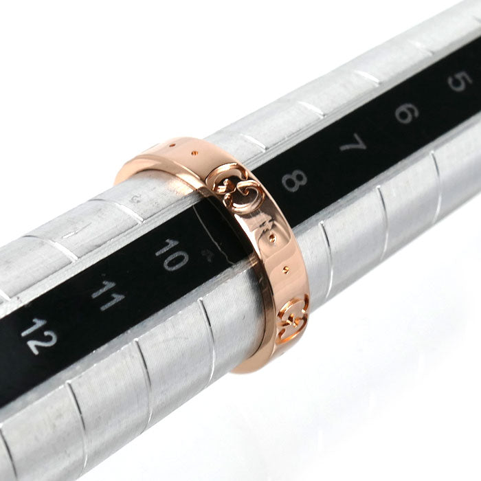 GUCCI グッチ K18PG ピンクゴールド アイコン リング・指輪 8.5号 3.2g レディース【中古】【美品】
