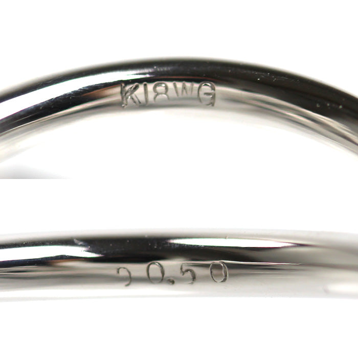 K18WG ホワイトゴールド リング・指輪 ダイヤモンド0.50ct 12号 4.1g レディース【中古】【美品】