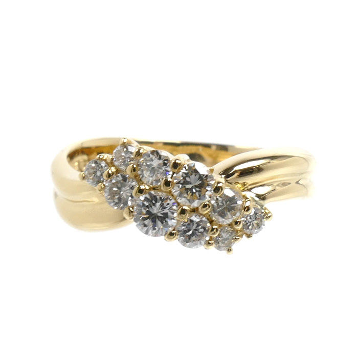 K18YG イエローゴールド リング・指輪 ダイヤモンド0.57ct 15号 3.8g レディース【中古】【美品】