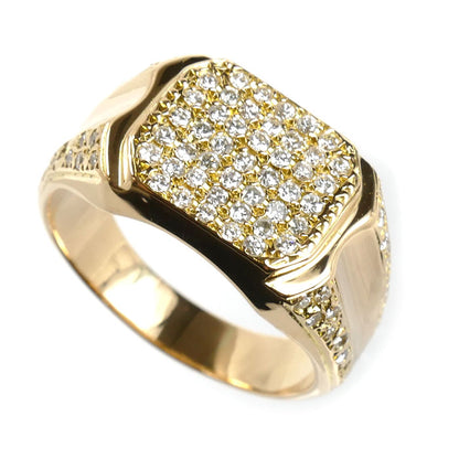 K18YG イエローゴールド リング・指輪 ダイヤモンド0.77ct 20号 14.3g メンズ【中古】