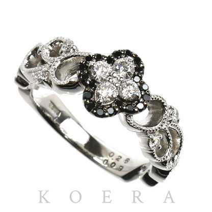 K18WG ホワイトゴールド リング・指輪 ダイヤモンド0.28ct/0.09ct 13号 5.9g レディース【中古】