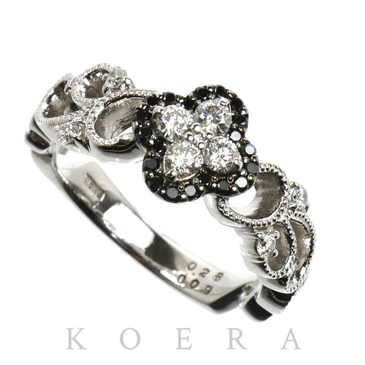 K18WG ホワイトゴールド リング・指輪 ダイヤモンド0.28ct/0.09ct 13号 5.9g レディース【中古】