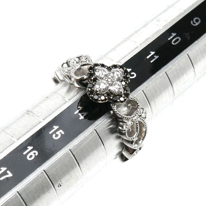 K18WG ホワイトゴールド リング・指輪 ダイヤモンド0.28ct/0.09ct 13号 5.9g レディース【中古】