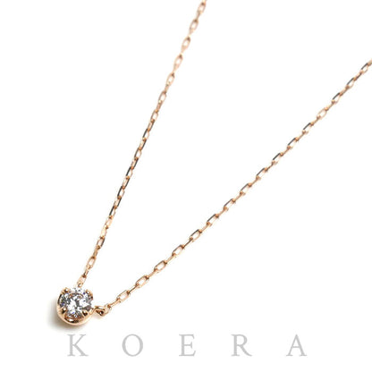 4℃ ヨンドシー K10PG ピンクゴールド ネックレス 112116123110 キュービックジルコニア 0.8g 40cm レディース【中古】