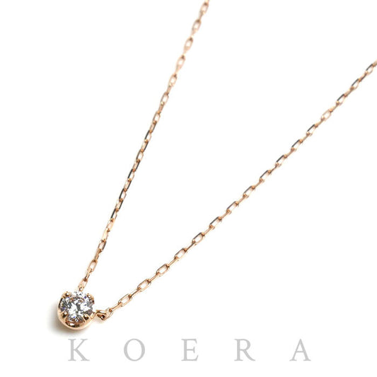 4℃ ヨンドシー K10PG ピンクゴールド ネックレス 112116123110 キュービックジルコニア 0.8g 40cm レディース【中古】