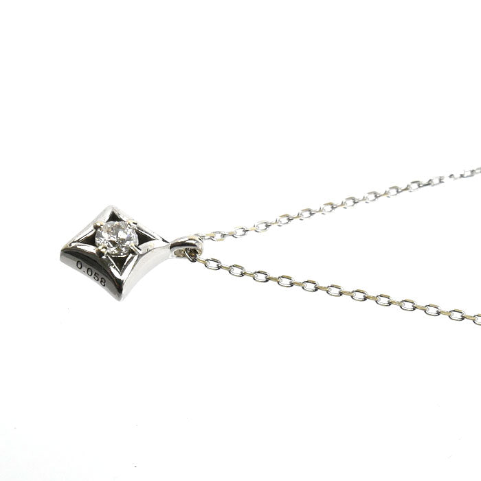 festaria bijou SOPHIA K10WG ホワイトゴールド Wish upon a star ネックレス 21128-233100050 ダイヤモンド0.058ct 1.1g 40cm レディース【中古】
