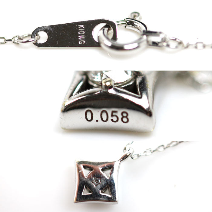 festaria bijou SOPHIA K10WG ホワイトゴールド Wish upon a star ネックレス 21128-233100050 ダイヤモンド0.058ct 1.1g 40cm レディース【中古】