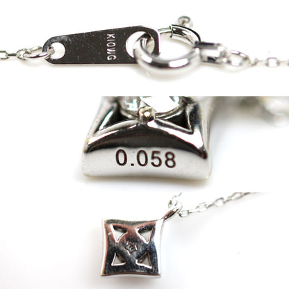 festaria bijou SOPHIA K10WG ホワイトゴールド Wish upon a star ネックレス 21128-233100050 ダイヤモンド0.058ct 1.1g 40cm レディース【中古】