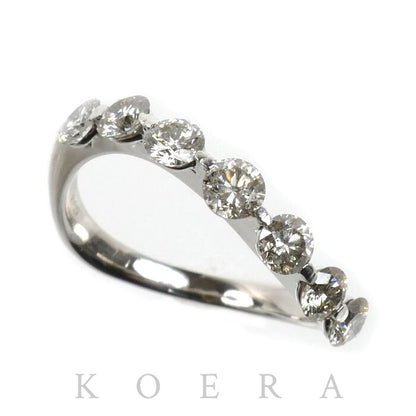 K18WG ホワイトゴールド リング・指輪 ダイヤモンド1.00ct 11号 2.6g レディース【中古】【美品】