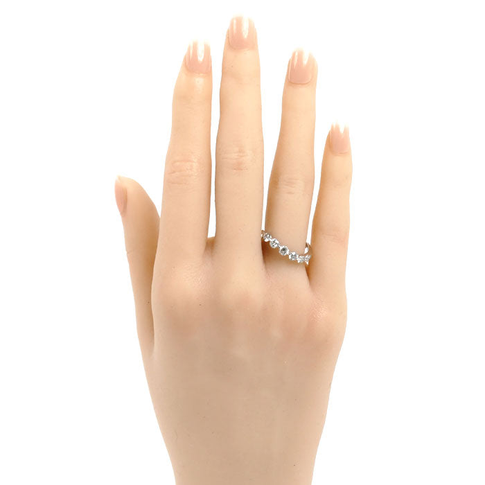 K18WG ホワイトゴールド リング・指輪 ダイヤモンド1.00ct 11号 2.6g レディース【中古】【美品】