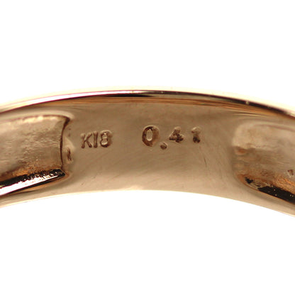 K18PG ピンクゴールド リング・指輪 ダイヤモンド0.41ct 12.5号 2.1g レディース【中古】【美品】