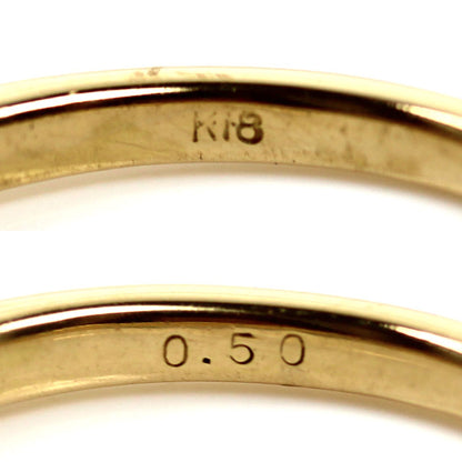 K18YG イエローゴールド リング・指輪 ダイヤモンド0.50ct 15号 2.3g レディース【中古】