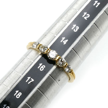 K18YG イエローゴールド リング・指輪 ダイヤモンド0.50ct 15号 2.3g レディース【中古】