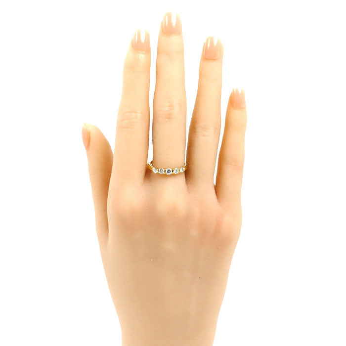 K18YG イエローゴールド リング・指輪 ダイヤモンド0.50ct 15号 2.3g レディース【中古】
