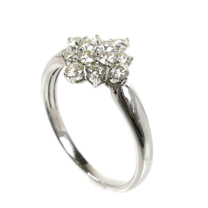 K18WG ホワイトゴールド リング・指輪 ダイヤモンド0.50ct 15号 3.0g レディース【中古】【美品】