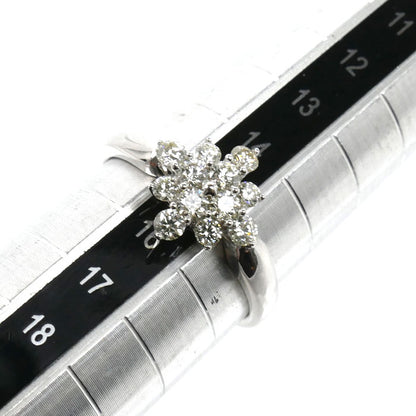 K18WG ホワイトゴールド リング・指輪 ダイヤモンド0.50ct 15号 3.0g レディース【中古】【美品】