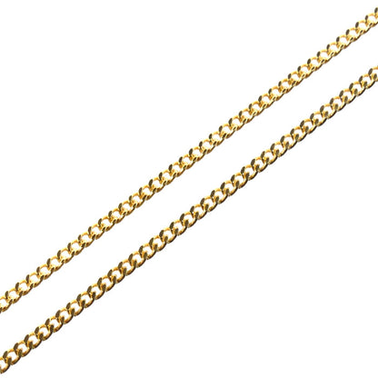 K18YG イエローゴールド ネックレス 喜平2面カット 2.2g ～51cm フリーチェーン レディース【中古】