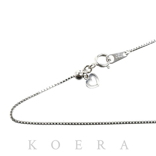 K18WG ホワイトゴールド ネックレス ベネチアン 2.4g ～45cm フリーチェーン レディース【中古】