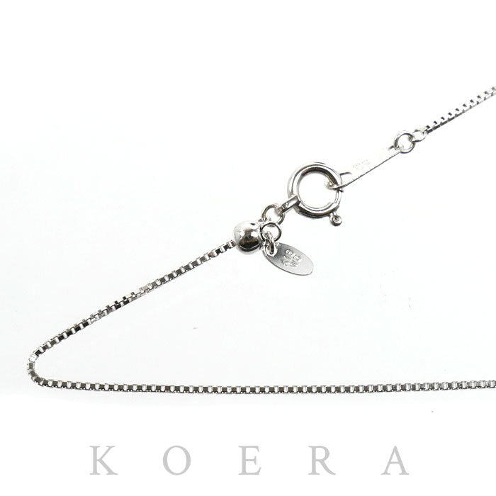 K18WG ホワイトゴールド ネックレス ベネチアン 1.8g ～45cm フリーチェーン レディース【中古】
