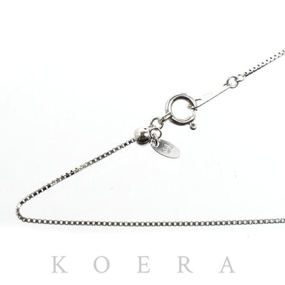 K18WG ホワイトゴールド ネックレス ベネチアン 1.8g ～45cm フリーチェーン レディース【中古】