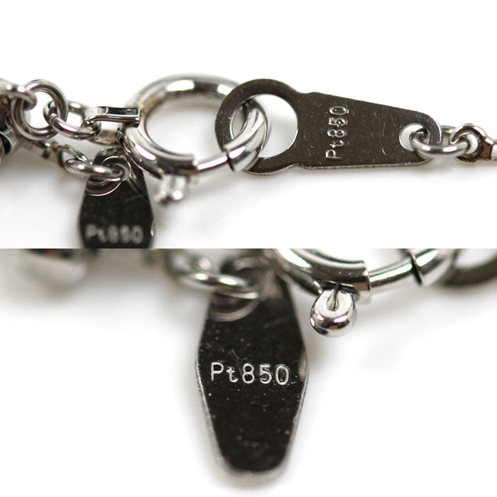 Pt850プラチナ ネックレス ベネチアン 3.0g ～45cm フリーチェーン レディース【中古】