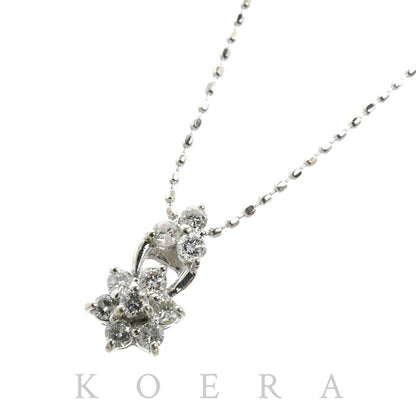 K18WG ホワイトゴールド ネックレス ダイヤモンド0.20ct 1.6g 40cm レディース【中古】