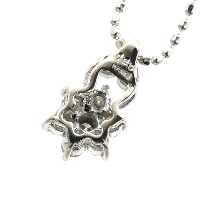 K18WG ホワイトゴールド ネックレス ダイヤモンド0.20ct 1.6g 40cm レディース【中古】
