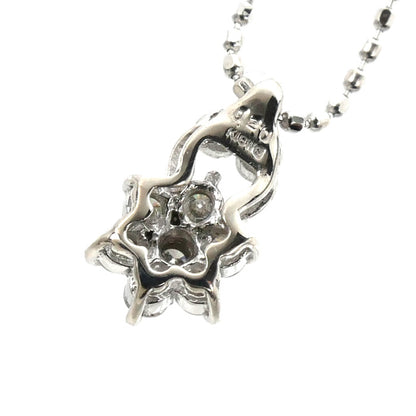 K18WG ホワイトゴールド ネックレス ダイヤモンド0.20ct 1.6g 40cm レディース【中古】