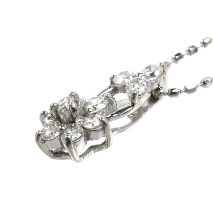 K18WG ホワイトゴールド ネックレス ダイヤモンド0.20ct 1.6g 40cm レディース【中古】