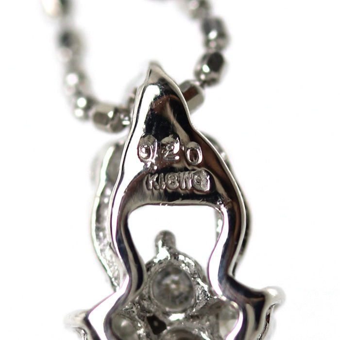K18WG ホワイトゴールド ネックレス ダイヤモンド0.20ct 1.6g 40cm レディース【中古】