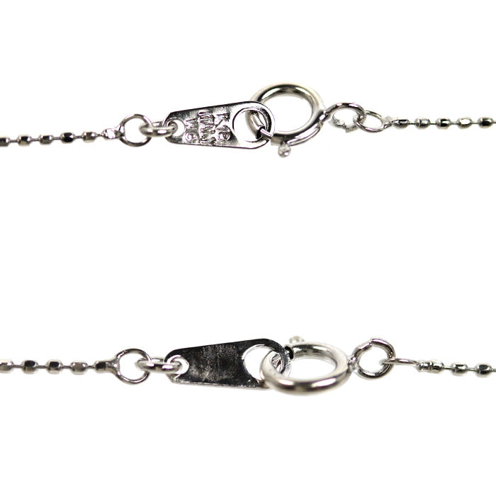 K18WG ホワイトゴールド ネックレス ダイヤモンド0.20ct 1.6g 40cm レディース【中古】