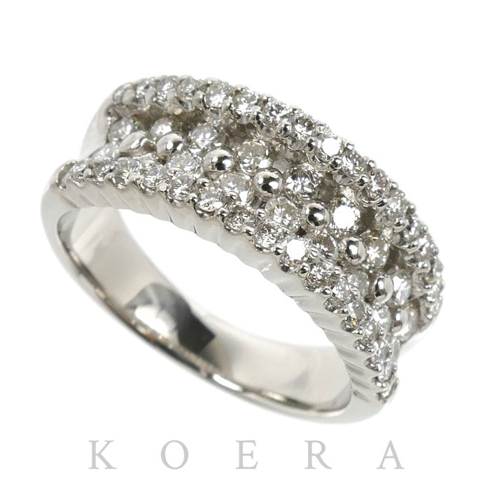 Pt900プラチナ リング・指輪 ダイヤモンド1.03ct 9.5号 9.5g レディース【中古】