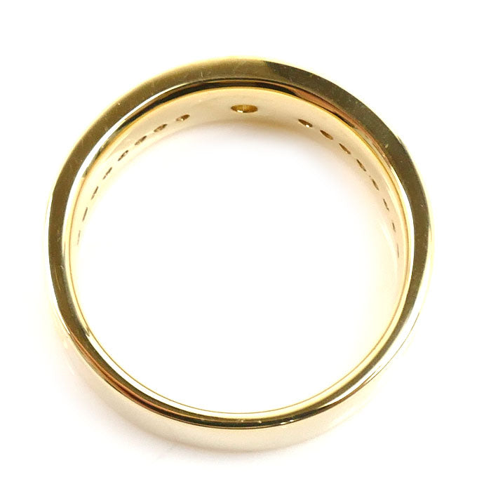 K18YG イエローゴールド リング・指輪 ダイヤモンド0.135ct/0.18ct 20号 12.5g メンズ【中古】