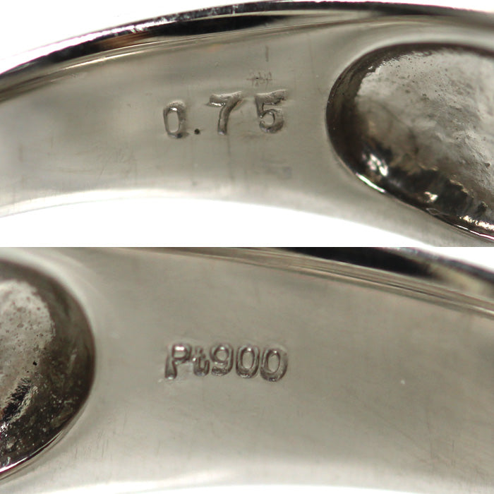 Pt900プラチナ リング・指輪 ダイヤモンド0.75ct 12号 6.8g レディース【中古】