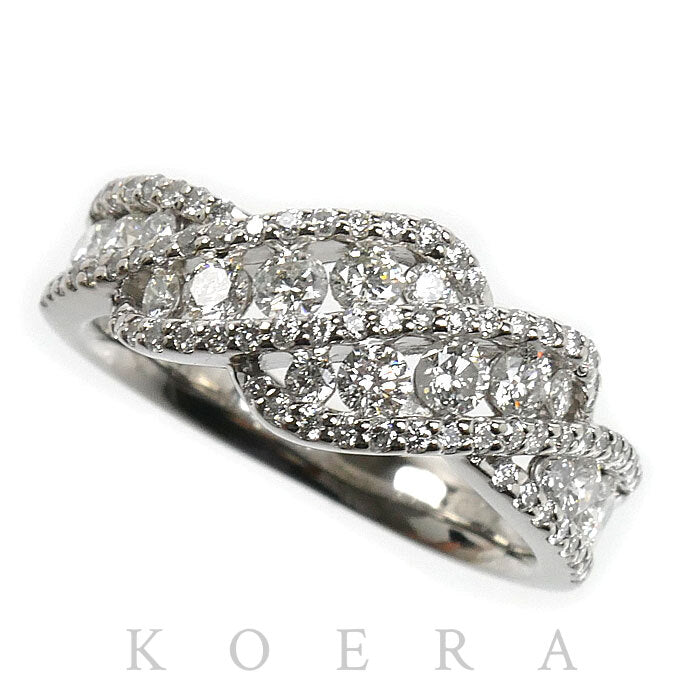 Pt900プラチナ リング・指輪 ダイヤモンド1.00ct 12.5号 7.8g レディース【中古】【美品】