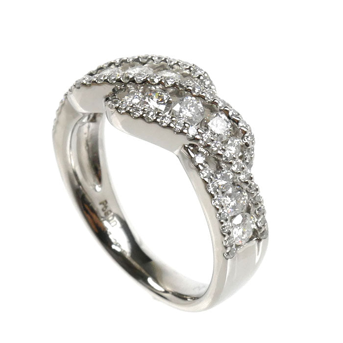 Pt900プラチナ リング・指輪 ダイヤモンド1.00ct 12.5号 7.8g レディース【中古】【美品】