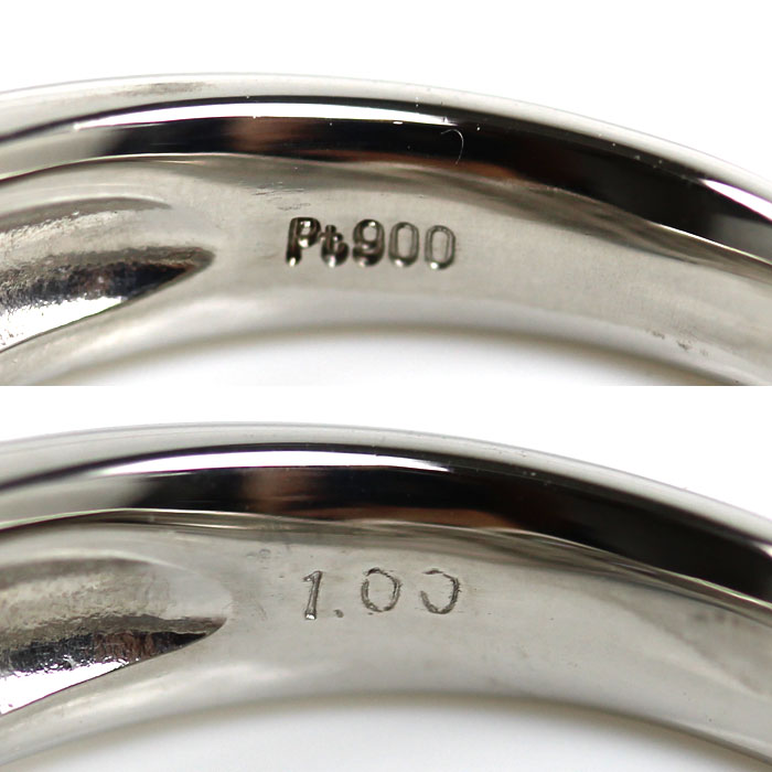 Pt900プラチナ リング・指輪 ダイヤモンド1.00ct 12.5号 7.8g レディース【中古】【美品】