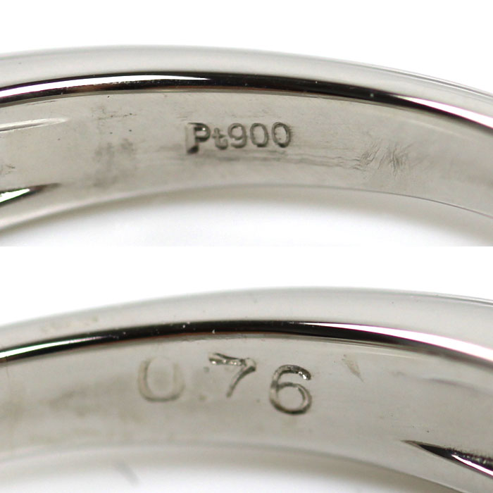 Pt900プラチナ リング・指輪 ダイヤモンド0.76ct 12号 4.7g レディース【中古】【美品】