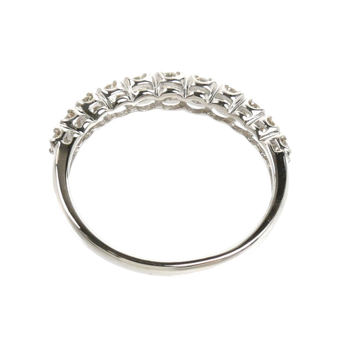 K18WG ホワイトゴールド ハーフエタニティ リング・指輪 ダイヤモンド0.50ct 12号 1.8g レディース【中古】