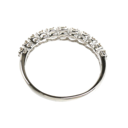 K18WG ホワイトゴールド ハーフエタニティ リング・指輪 ダイヤモンド0.50ct 12号 1.8g レディース【中古】