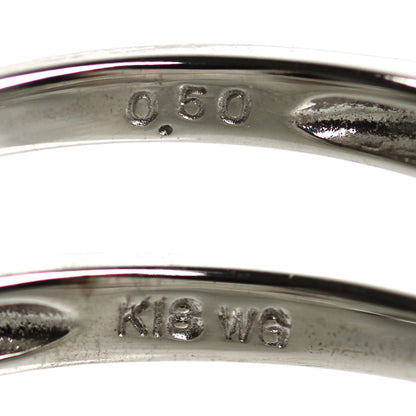 K18WG ホワイトゴールド ハーフエタニティ リング・指輪 ダイヤモンド0.50ct 12号 1.8g レディース【中古】