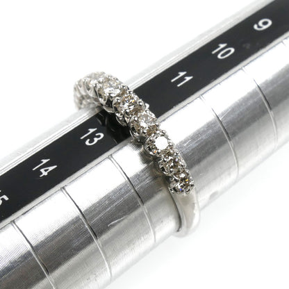 K18WG ホワイトゴールド ハーフエタニティ リング・指輪 ダイヤモンド0.50ct 12号 1.8g レディース【中古】