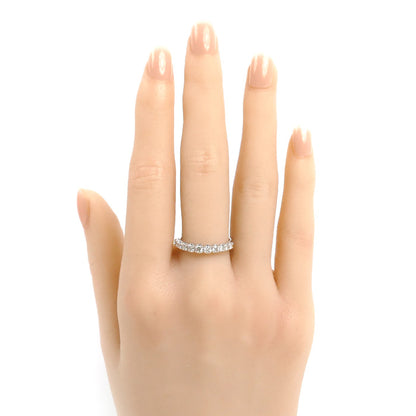 K18WG ホワイトゴールド ハーフエタニティ リング・指輪 ダイヤモンド0.50ct 12号 1.8g レディース【中古】