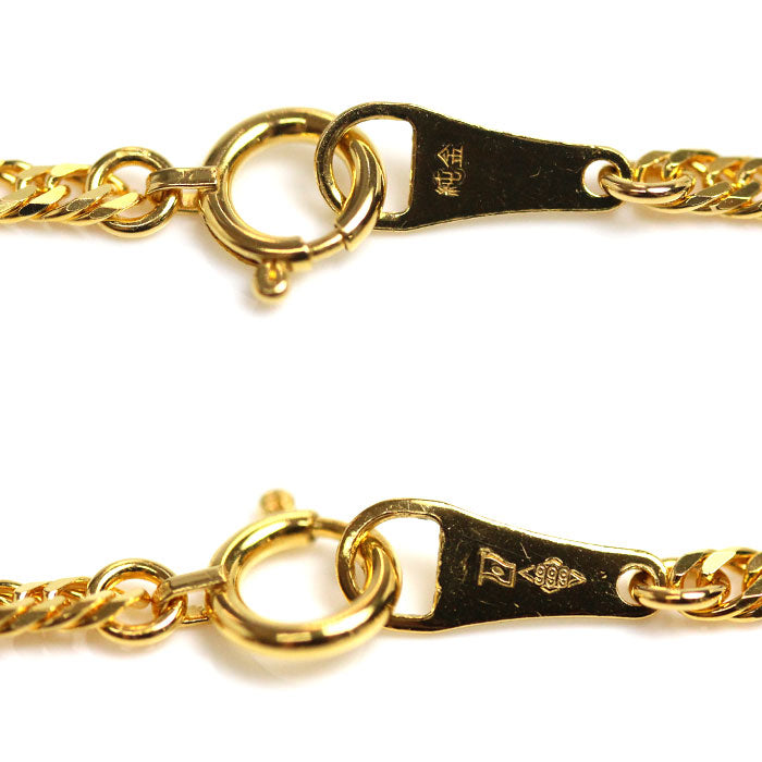 純金 ネックレス 喜平6面Wカット 9g 45cm レディース【未使用】【買取品】