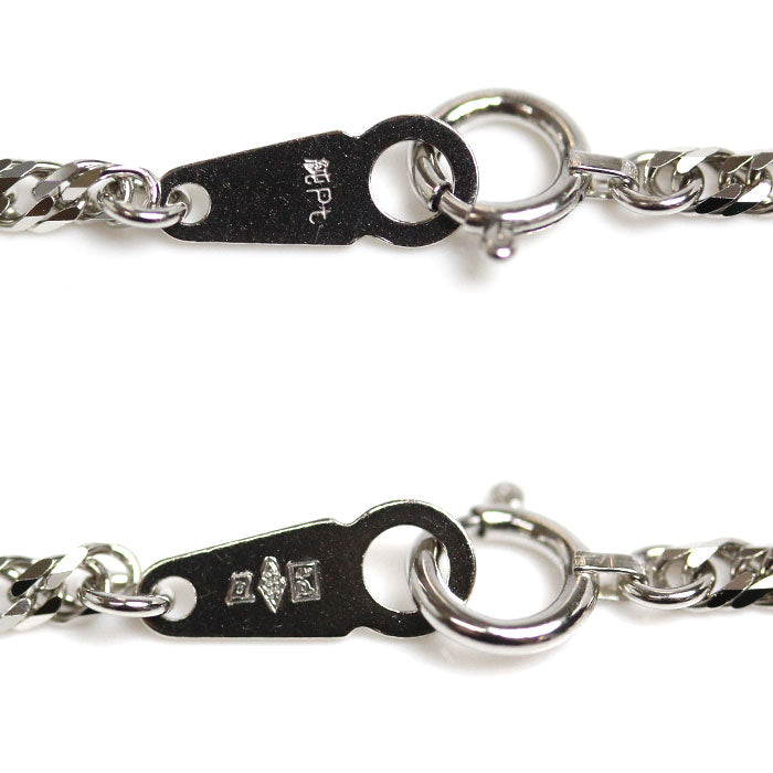 Pt1000プラチナ ネックレス 喜平6面Wカット 10.7g 50cm ユニセックス【未使用】【買取品】