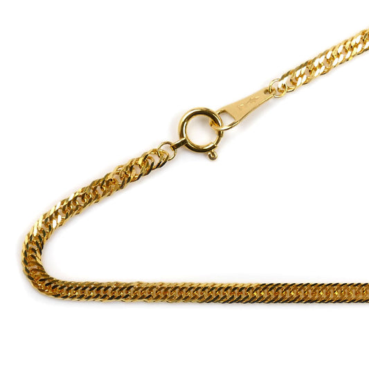 純金 ネックレス 喜平6面トリプルカット 9.2g 50cm ユニセックス【未使用】【買取品】