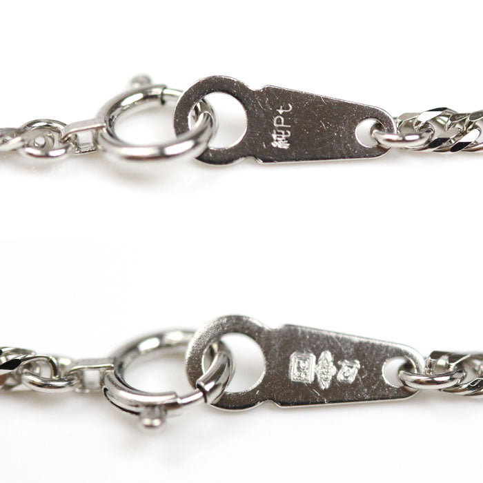 Pt1000プラチナ ネックレス 喜平6面Wカット 10.2g 50cm ユニセックス【未使用】【買取品】