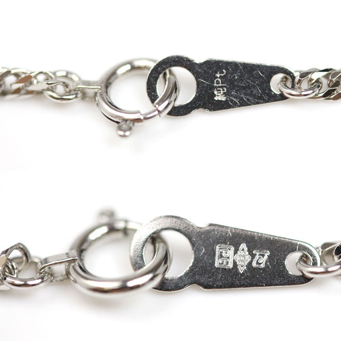 Pt1000プラチナ ネックレス 喜平6面Wカット 11.2g 55cm ユニセックス【未使用】【買取品】