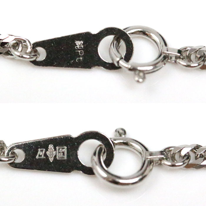 Pt999 ネックレス 喜平6面Wカット 10.4g 50cm 純プラチナ ユニセックス【未使用】【買取品】