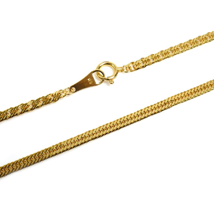 K24YG イエローゴールド ネックレス 喜平6面トリプルカット 8.4g 45cm ユニセックス【未使用】【買取品】